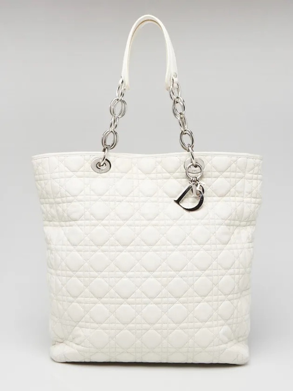 Christian Dior Lambskin Quilted Cannage Shopper tote